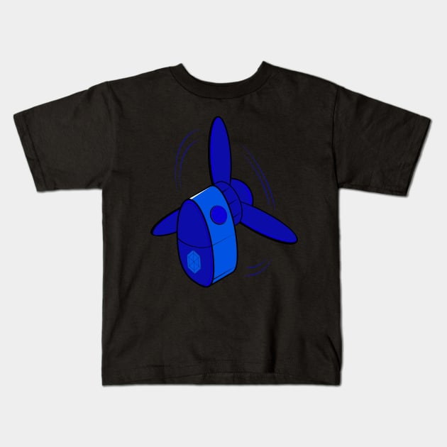 Mini fan turned to your face or body Kids T-Shirt by Coowo22